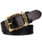 Fashion Wide Genuine Leather Belt Women Vintage Floral Carved Cow Skin Belts New Design Strap Female for Jeans