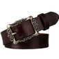 Fashion Wide Genuine Leather Belt Women Vintage Floral Carved Cow Skin Belts New Design Strap Female for Jeans