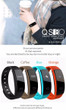 QS80 Heart Rate Monitor Smart Band Blood Pressure Monitor IP67 Smart Wristband Fitness Tracker Smart Bracelet For IOS Android
