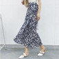 Boho Print Summer Holiday Beach Skirts Women 2018 Casual High Waist Long Slim Wrap Floral Skirt Ladies Bohemia One Piece Skirts