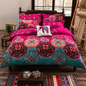 Bohemian Style Floral Printing Twin/Queen/King Size Bedding Set 4pcs Comforter Duvet Cover Set Bed Linen Bedspread Pillowcase