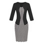 Office Dress Black Plaid Bodycon Pencil Vintage Midi Fashion Apparel Vestido De Festa Clothes Female Women Work Summer Dress