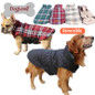 Waterproof Reversible Dog Jacket Designer Warm Plaid Winter Dog Coats Pet Clothes Elastic Small to Large Dog Clothes Winter
