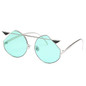 Peekaboo blue green yellow ocean sunglasses men vintage round metal 2017 cat eye sunglasses women vintage retro uv400