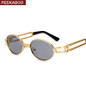 Peekaboo 2017 retro vintage sunglasses men small round gold metal small sun glasses for men vintage women hollow uv400