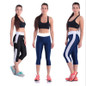 Patchwork Leggings For Women Fitness Leggings Mid Calf Length High Waist Elastic Legins Women Capris Pants Female Trousers
