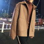 2017 Winter New Lapel Short Solid Color Woolen Blend Men Jacket Cashmere Loose Trench Man Brand Coat Wool Casual Thick Overcoat