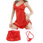 New Sexy Sleepwear Nightgown Dress Women Satin Silk Babydoll Lace Robes Sleep Shirt