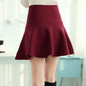 New Sex 2018 Summer Skirts Womens Knitted Skirt High Waist Pleated mini Skirt Casual Elastic Flared Skirt Female