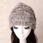 Fur Hat Women's Hat 100% Natural Knitted Genuine Rabbit Fur Winter Hats For Women Fashion Cap Warm Beanies Lady headwear  Bone