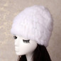 Fur Hat Women's Hat 100% Natural Knitted Genuine Rabbit Fur Winter Hats For Women Fashion Cap Warm Beanies Lady headwear  Bone