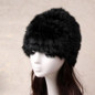 Fur Hat Women's Hat 100% Natural Knitted Genuine Rabbit Fur Winter Hats For Women Fashion Cap Warm Beanies Lady headwear  Bone