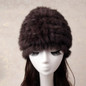 Fur Hat Women's Hat 100% Natural Knitted Genuine Rabbit Fur Winter Hats For Women Fashion Cap Warm Beanies Lady headwear  Bone