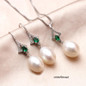 Freshwater Pearl jewelry set for women,Rring earring sets 925 sterling silver jewelry girl anniversary trendy gift necklace 45cm