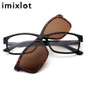 IMIXLOT Polarized Magnetic Sunglasses Clip Magnet Mirrored Clip on Glasses Men Flip Myopia Women Prescription Optical