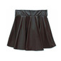 Fashion Design Women High Waist Short Skirts Girls Faux Leather Empire Pleated Mini Above Knee Black Skirt Plus Size