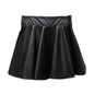 Fashion Design Women High Waist Short Pleated Skirts Girls Faux Leather Pleated Mini Black Skirt Plus Size