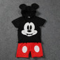 fashion cute summer kids baby boy cartoon mickey hooded top and boys shorts set polka dot red minnie girls summer clothing 2017