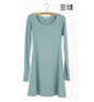 Fashion Clothes Vestidos Women Dress 2017 Spring Autumn Winter Dress Female 100% Cotton O-Neck Long Sleeve Dress Woolen Dresses