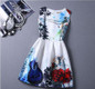 2017 New Brand Spring Summer Plus Size Women Print Floral Vest Dress O Neck Sleeveless A Line Party Fashion Dresses Vestidos