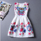 2017 New Brand Spring Summer Plus Size Women Print Floral Vest Dress O Neck Sleeveless A Line Party Fashion Dresses Vestidos