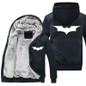 Batman Men Women Cosplay Luminous Zipper Jacket Sweatshirts Thicken Hoodie Coat