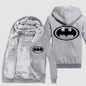 Batman Men Women Cosplay Luminous Zipper Jacket Sweatshirts Thicken Hoodie Coat