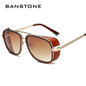 BANSTONE IRON MAN 3 Matsuda TONY Steampunk Sunglasses Men Mirrored Glasses Vintage Sun glasses