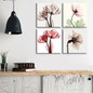 BANMU 4pcs Modern No Framed Artwork Abstract Giclee Prints Floral Paintings Pictures to Photo on Canvas Print for Wall Decor