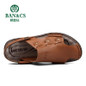 BANGCHUSHI Summer Men Sandals Leather Fashion Mens Casual Shoes Slippers Breathable Brand Beach Sandals For Men 15108