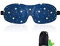 NightSky Sleep Mask Contoured 3D Eye Mask Eye Cover for Sleeping, Total Darkness Sleeping Mask Free Earplugs & Carry Bag