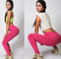 Elastic candy color long Leggings women fashion High Waist Workout Bodybuilding sexy leggings L1008