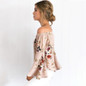 Off The Shoulder Tops For Women Summer 2018 New T Shirt Women Tops Print Flower Slash Neck Flare Sleeve Loose Top Women T-Shirt