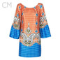 Off Shoulder Women Summer Beach Indian Dress Boho Sexy Bohemian Floral Vintage Dresses Sundress Vestidos Robe Plus Size Dashiki