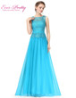 O-neck Sleeveless Chiffon Evening Dresses Ever Pretty EP08904 A-line Plus Size Women's Elegant  Evening Party Dresses