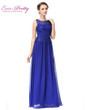 O-neck Sleeveless Chiffon Evening Dresses Ever Pretty EP08904 A-line Plus Size Women's Elegant  Evening Party Dresses