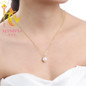 NYMPH Pearl Jewelry Natural Pearl Necklace Pendant White Pearls 9-10mm Real Freshwater Party For Women