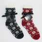 Nylon Lined Women Indoor Socks Layer Skid Home Reindeer Dual Crew Brand Christmas Winter Warm Soft Slipper Socks For Female