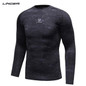 Newest Fitness Men Long Sleeve Exercise Casual T Shirt Men Thermal Muscle Bodybuilding Compression Tights Shirt Skins Gear Cool