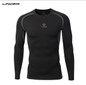 Newest Fitness Men Long Sleeve Exercise Casual T Shirt Men Thermal Muscle Bodybuilding Compression Tights Shirt Skins Gear Cool
