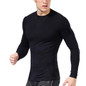 Newest fitness men long sleeve exercise Casual t shirt men thermal muscle bodybuilding compression tights shirt