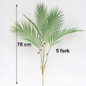Green Palm Leaf Plastic Plants