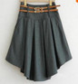 New Arrival Autumn Winter Wool Skirt For Women Plus Size Mid Long Skirt High Waist Pleated Skirt Black Gray Woolen Skirts Women