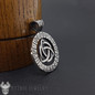 Stainless Steel Viking Triquetra Pendant With Runes