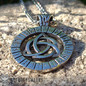 Stainless Steel Viking Triquetra Pendant With Runes