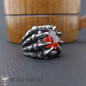 Dragon Claw Ring Holding Red Gemstone