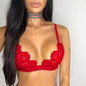 Bustier Crop Top Unpadded Lingerie Bra Sexy Women Ladies Women Lace Floral Bralette Bralet Bra