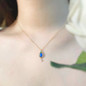 18K Gold Marquise Cut Natural Opal Emerald Akoya Pearl Pendant Necklace