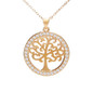 "Tree of Life" 925 Sterling Silver Inlaid Pendant Necklace