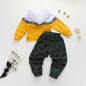 Boys Splicing Letter Printed Camouflage Suits Wholesale Boys Clothes